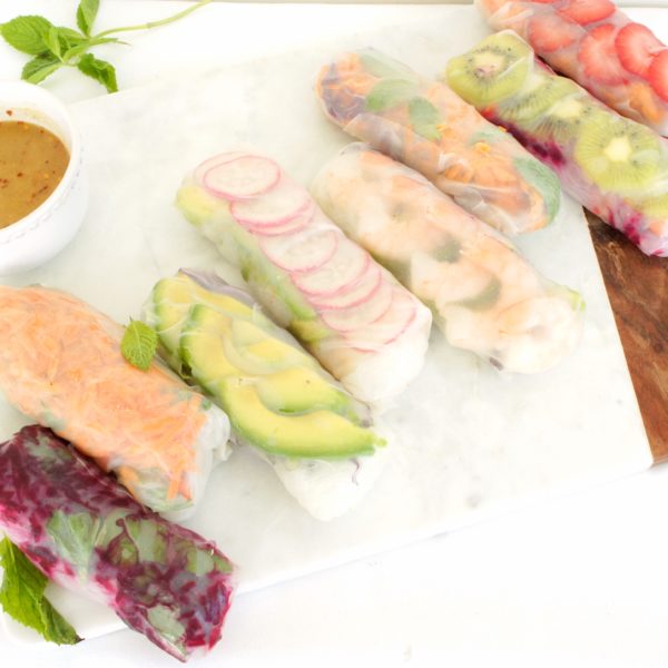 Summer Rolls with Easy Peanut Dipping Sauce