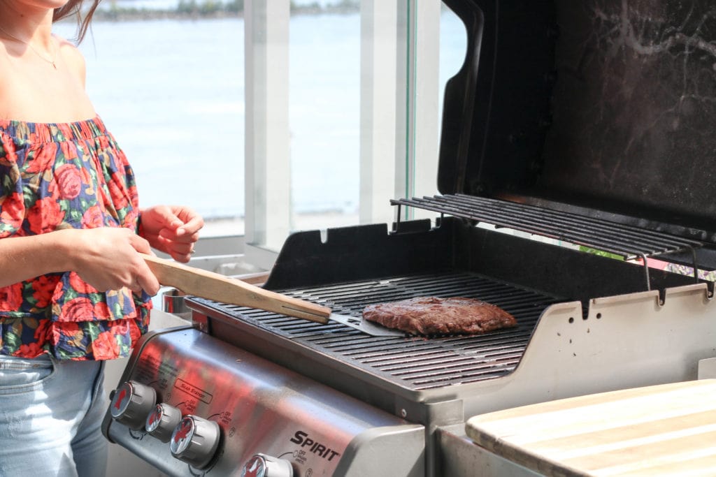 Lindsay Pleskot Registered Dietitian Barbecuing Skirt Steak