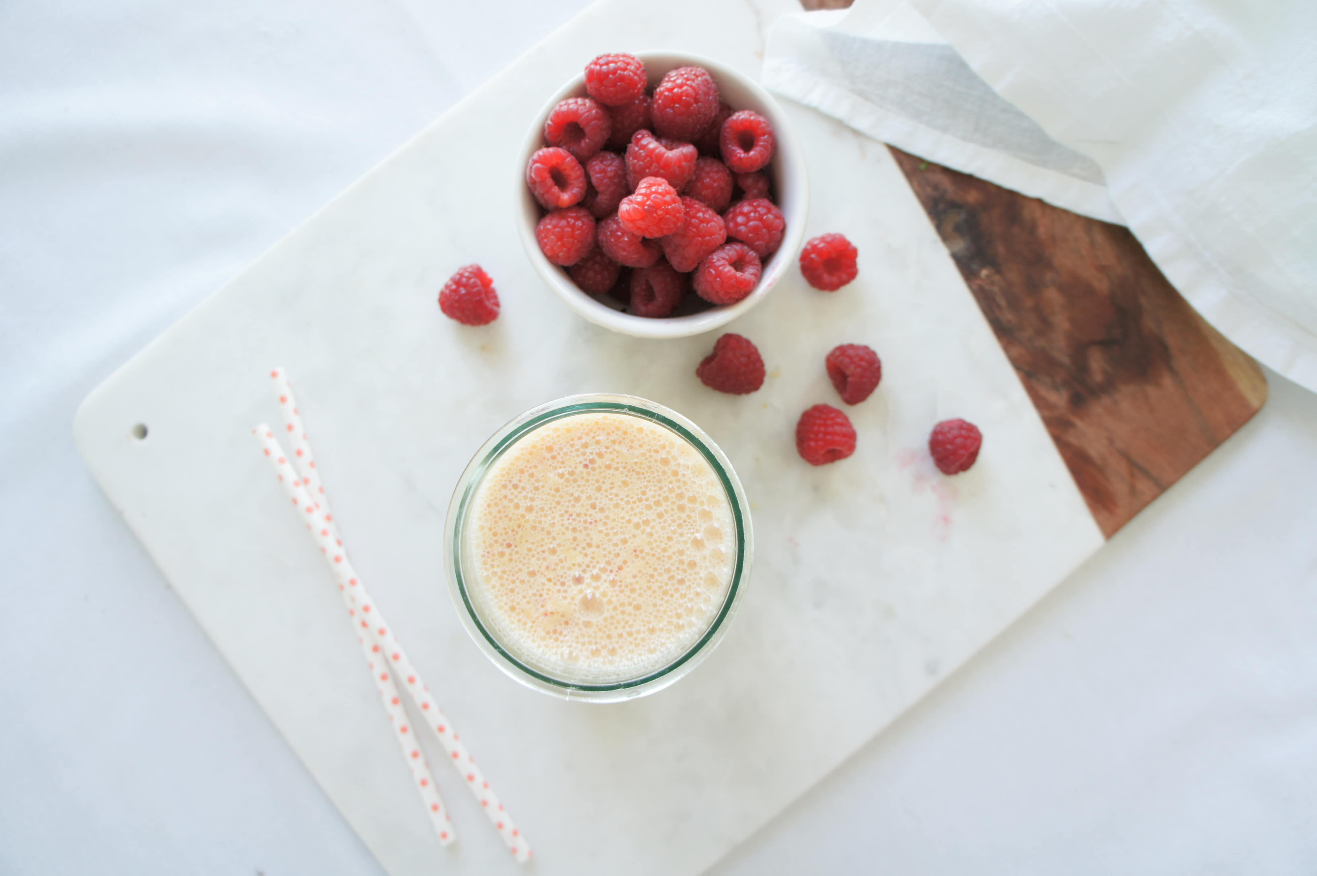 Smoothie with Raspberries