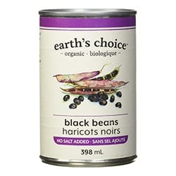 Black Beans with a white background