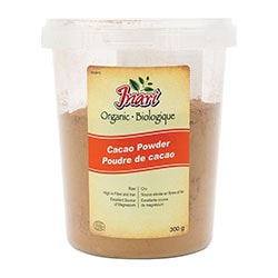 Cocoa powder with a white background