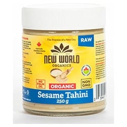 Sesame tahini with a white background