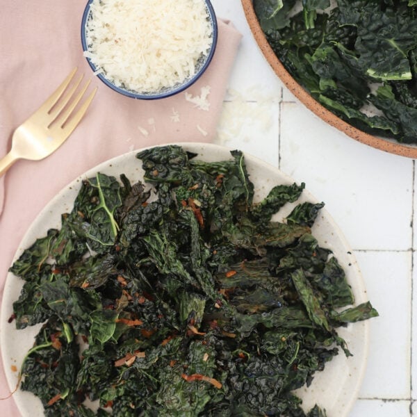 4 Ingredient Warm Kale Salad with Toasted Coconut