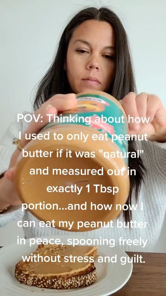 What is the healthiest peanut butter?
⠀⠀⠀⠀⠀⠀⠀⠀⠀
The one that you'll *actually* enjoy and will leave you satisfied...
⠀⠀⠀⠀⠀⠀⠀⠀⠀
By choosing foods that we WANT to eat vs foods that we think we SHOULD eat, we are honoring our bodies in a holistic sustainable way.
⠀⠀⠀⠀⠀⠀⠀⠀⠀
When it comes to peanut butter it's Kraft smooth and creamy for me, you?
#makefoodfeelgood
.
.
.
.
.
#intuitiveeatinglife #nodietdietitian #foodguiltrecovery #dietitiancoach #balancedeatingtips #foodfreedomdietitian #foodfreedomtips #foodfreedomispossible
#balancedliving #dietitianmom #dietitianofig #dietitiansofinstagram #balancedeating